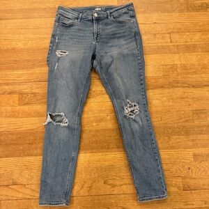 Old Navy Rockstar distressed medium wash skinny jeans pants size 12
 b13